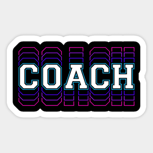 Coach Shirt Retro Coaching Sticker